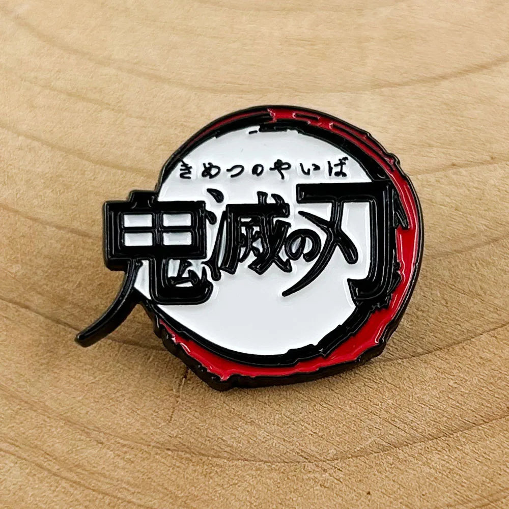 Demon Slayer Kimetsu no Yaiba Enamel Pin – Anime Logo Lapel Badge for Backpack, Hat & Clothing Accessories