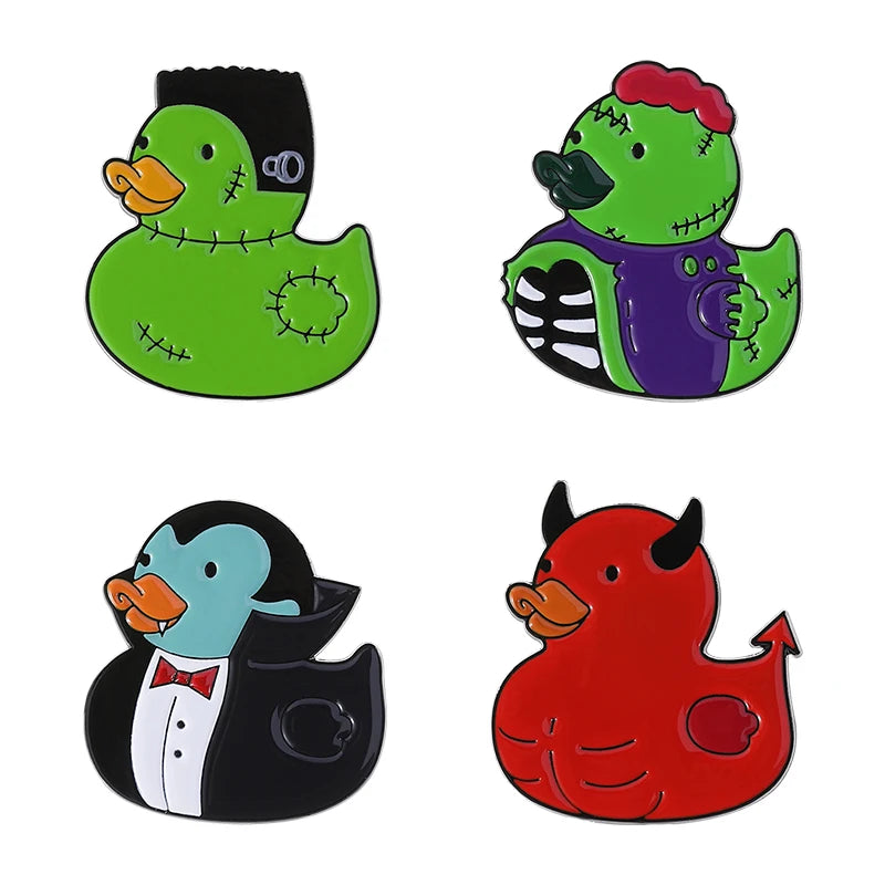 Cute Animal Enamel Pin Set (3–5pcs) – Cat & Capybara Brooches