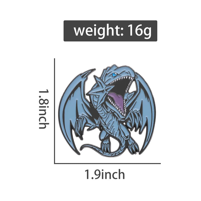 Anime Blue Dragon Enamel Pin – Cute Brooch Badge for Backpack & Clothes