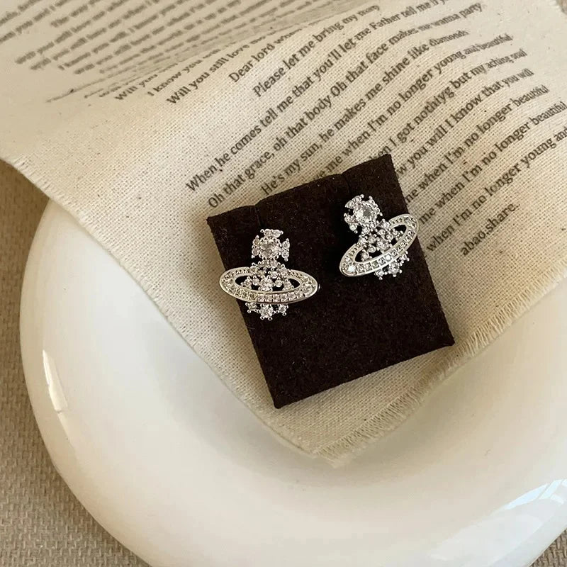 Trendy 3D Planet Earrings