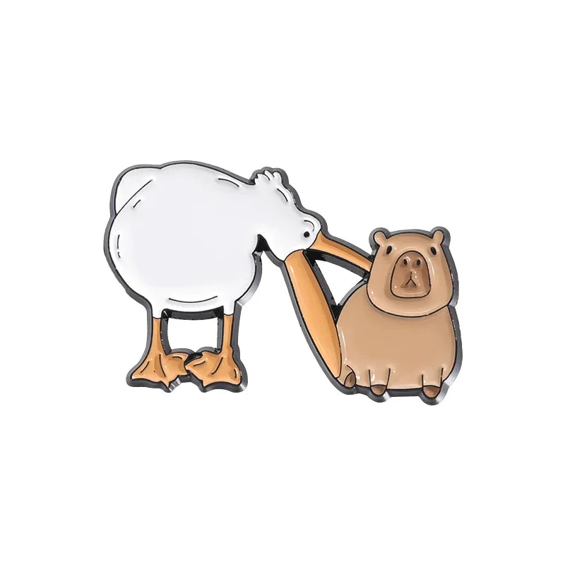 Kawaii Animal Brooch – Cute Enamel Pin Series