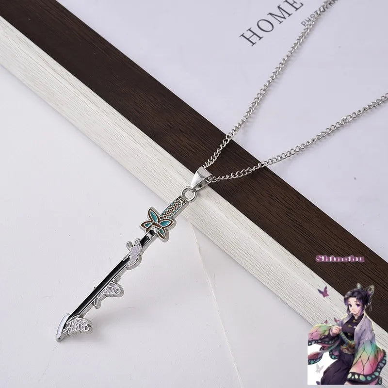 Demon Slayer Necklace – Kimetsu no Yaiba Enamel Pendant Choker Cosplay Jewelry