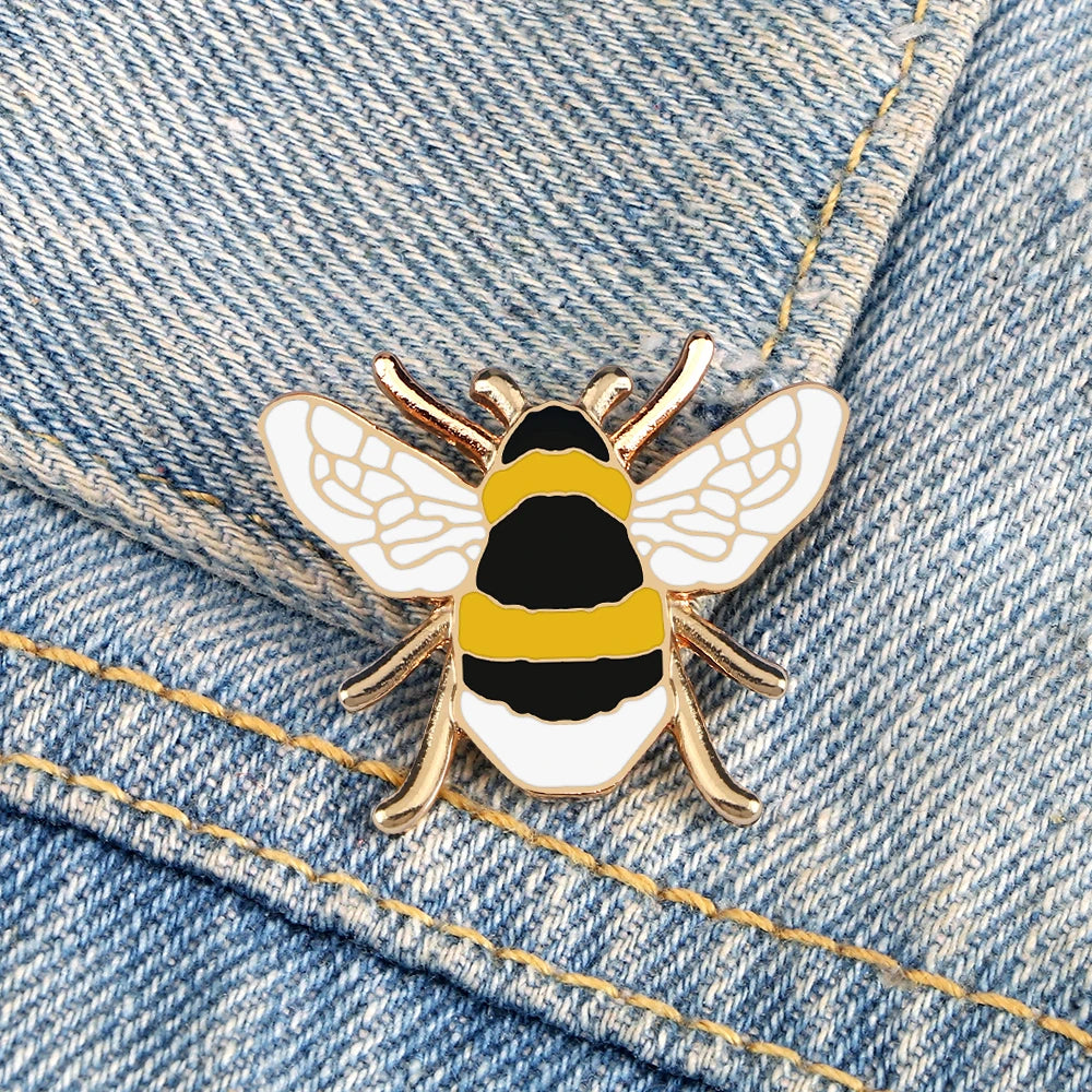 Cute Honey Bee Enamel Pin – Cartoon Insect Brooch