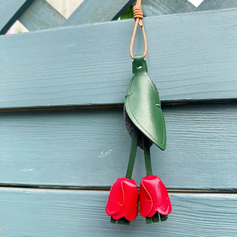 “She Blooms” Tulip Keychain