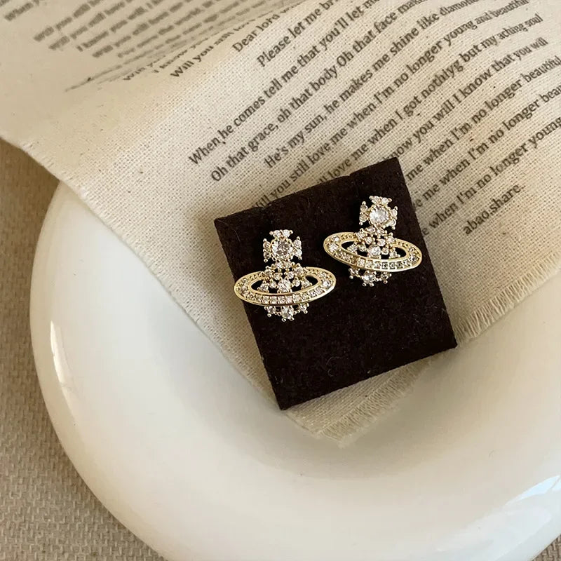 Trendy 3D Planet Earrings