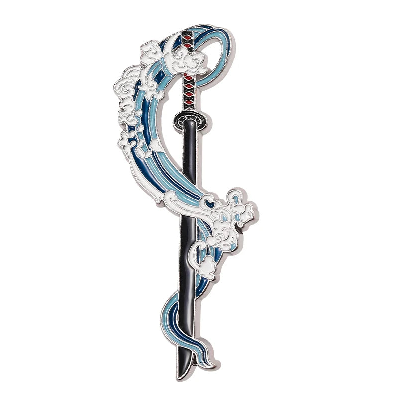 Demon Slayer Weapon Enamel Pins – Anime Sword Metal Brooch Badge