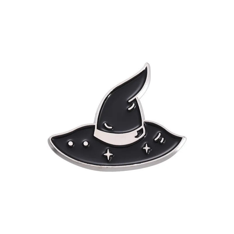 Mystic Crow Enamel Pin – Tarot & Magic Ball Design