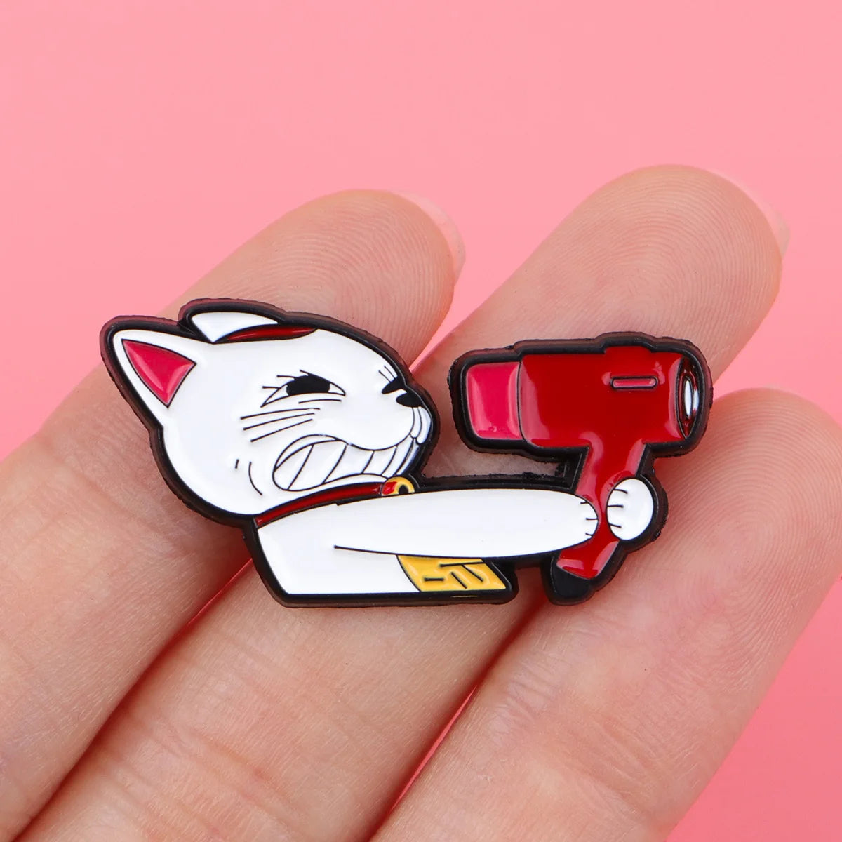 Adorable Cat Pin – Anime Brooch for Backpack & Clothes