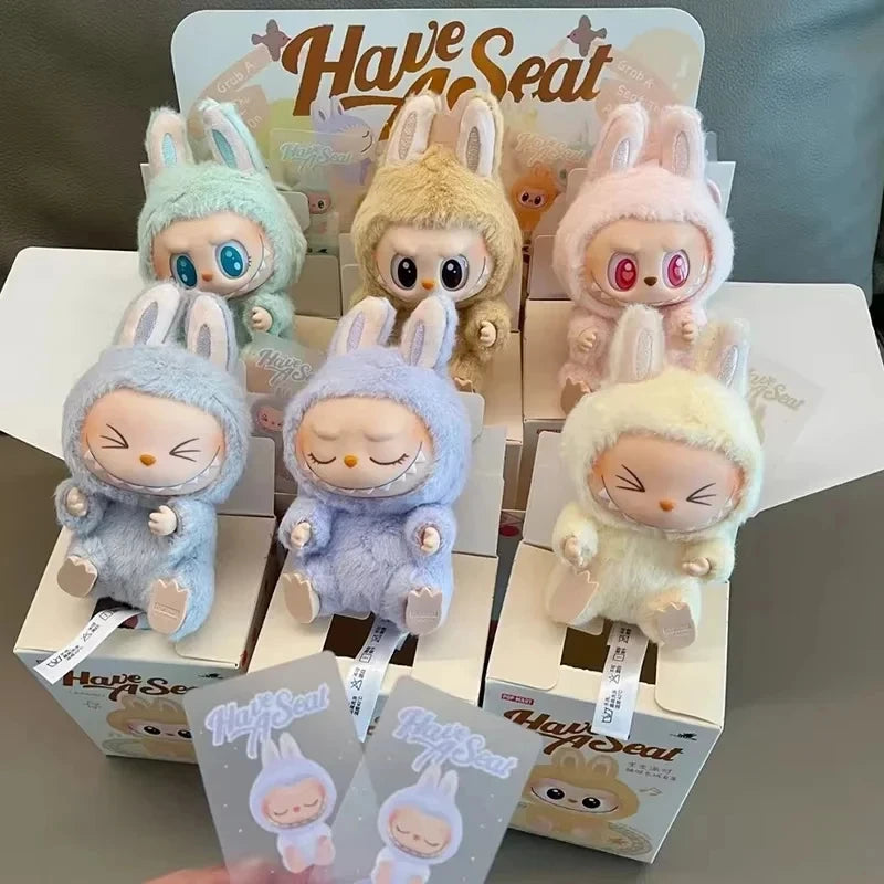 cute LABUBU monter keychain blind box