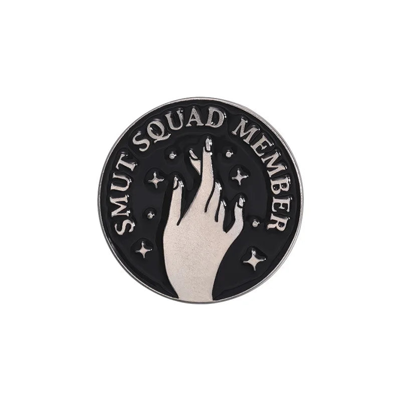 Mystic Crow Enamel Pin – Tarot & Magic Ball Design