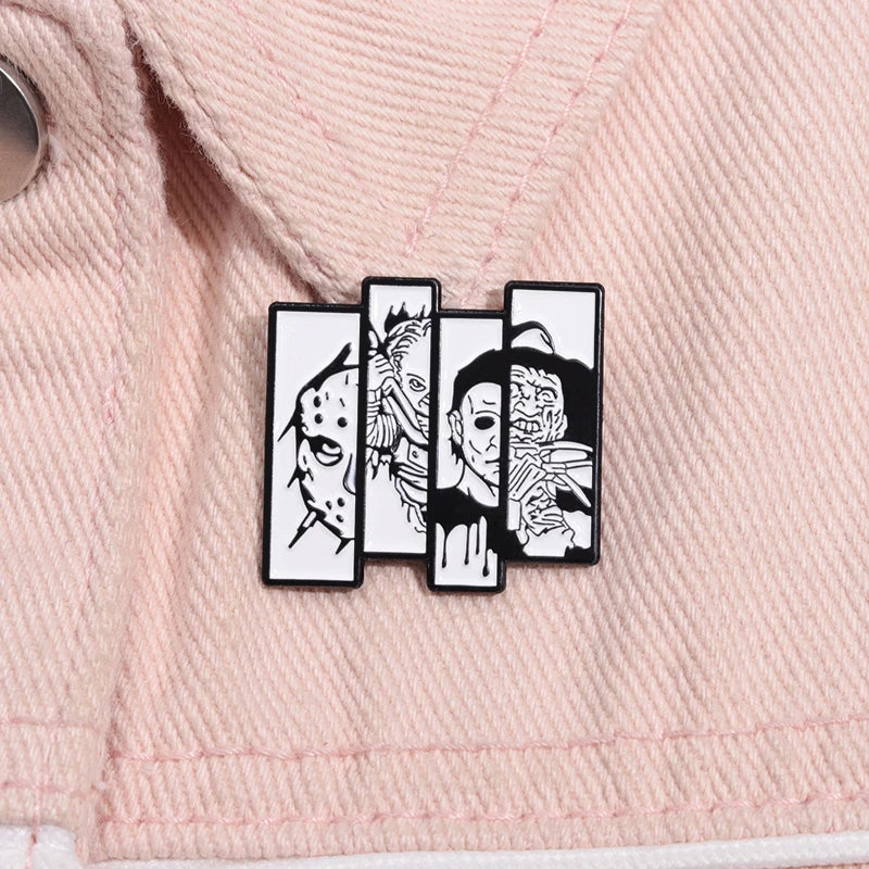 Horror Enamel Pin – Killer Movie & Anime Brooch