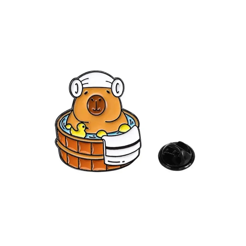 Capybara & Dolphin Brooch – Cute Bag Charm