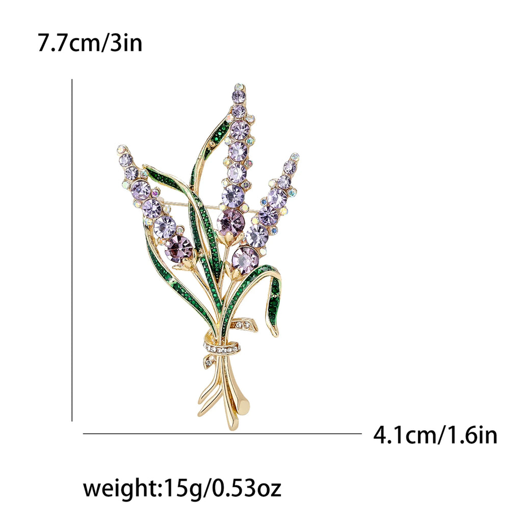 Rhinestone Wheat Ear Brooch