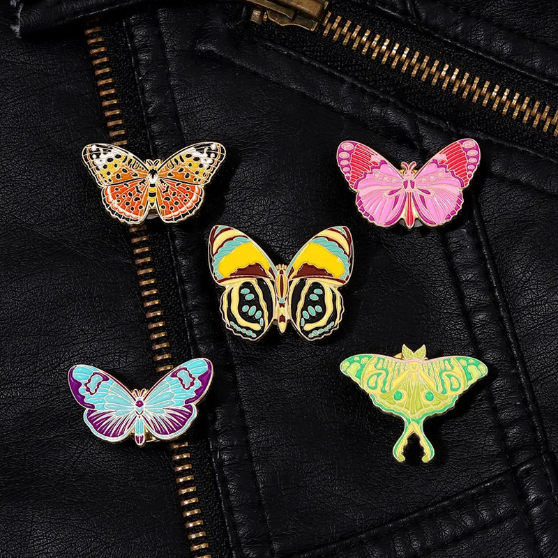 Colorful Butterfly Enamel Pin – Cute Insect Brooch