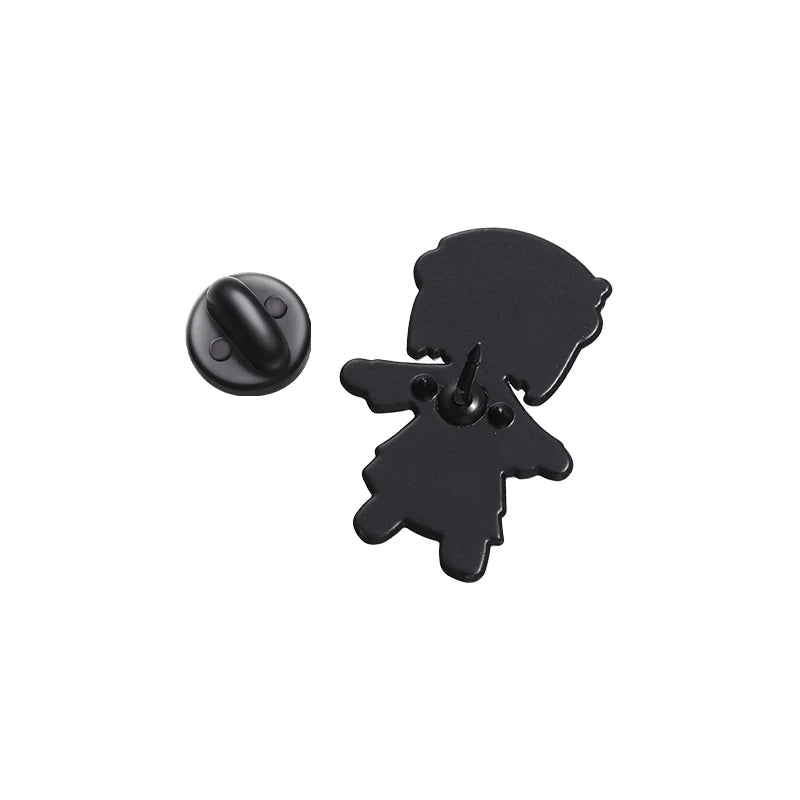 Coraline Doll Enamel Pin – Horror Punk Brooch