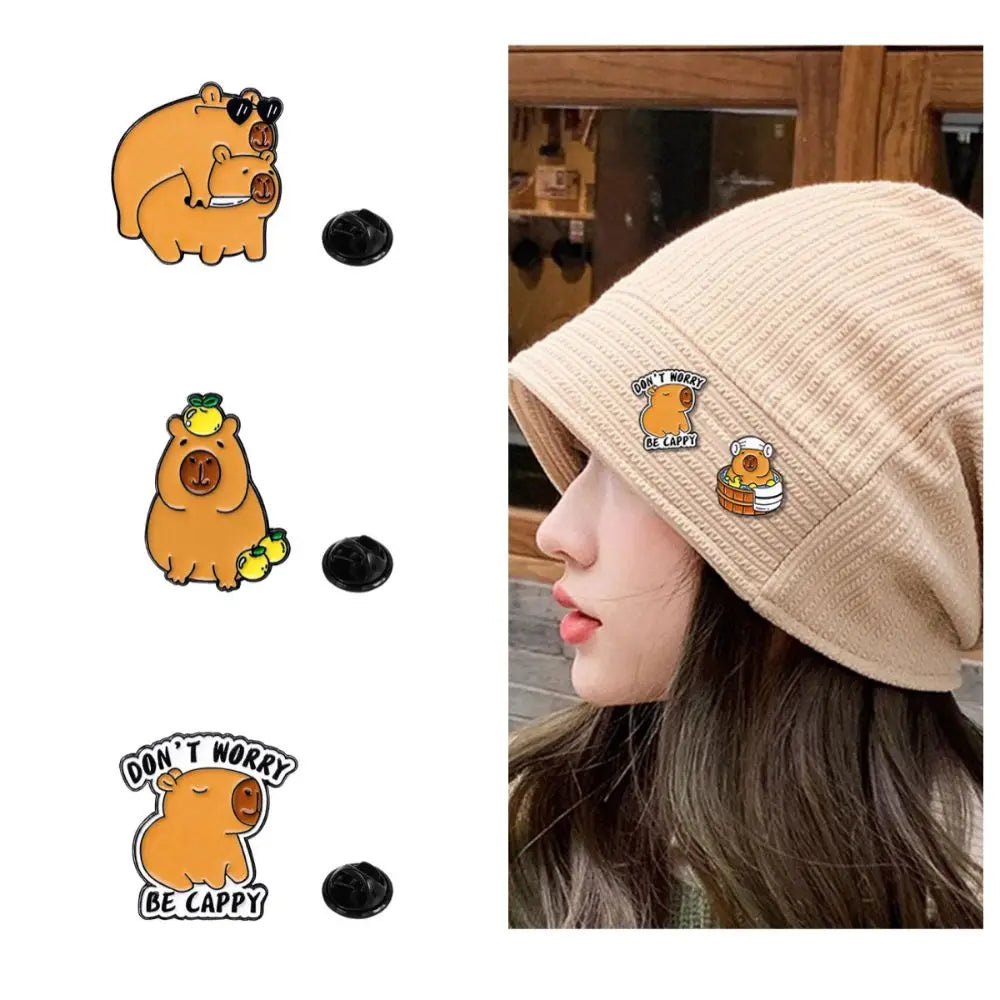 Capybara & Dolphin Brooch – Cute Bag Charm