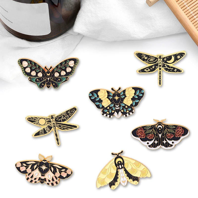 Colorful Butterfly & Dragonfly Badge