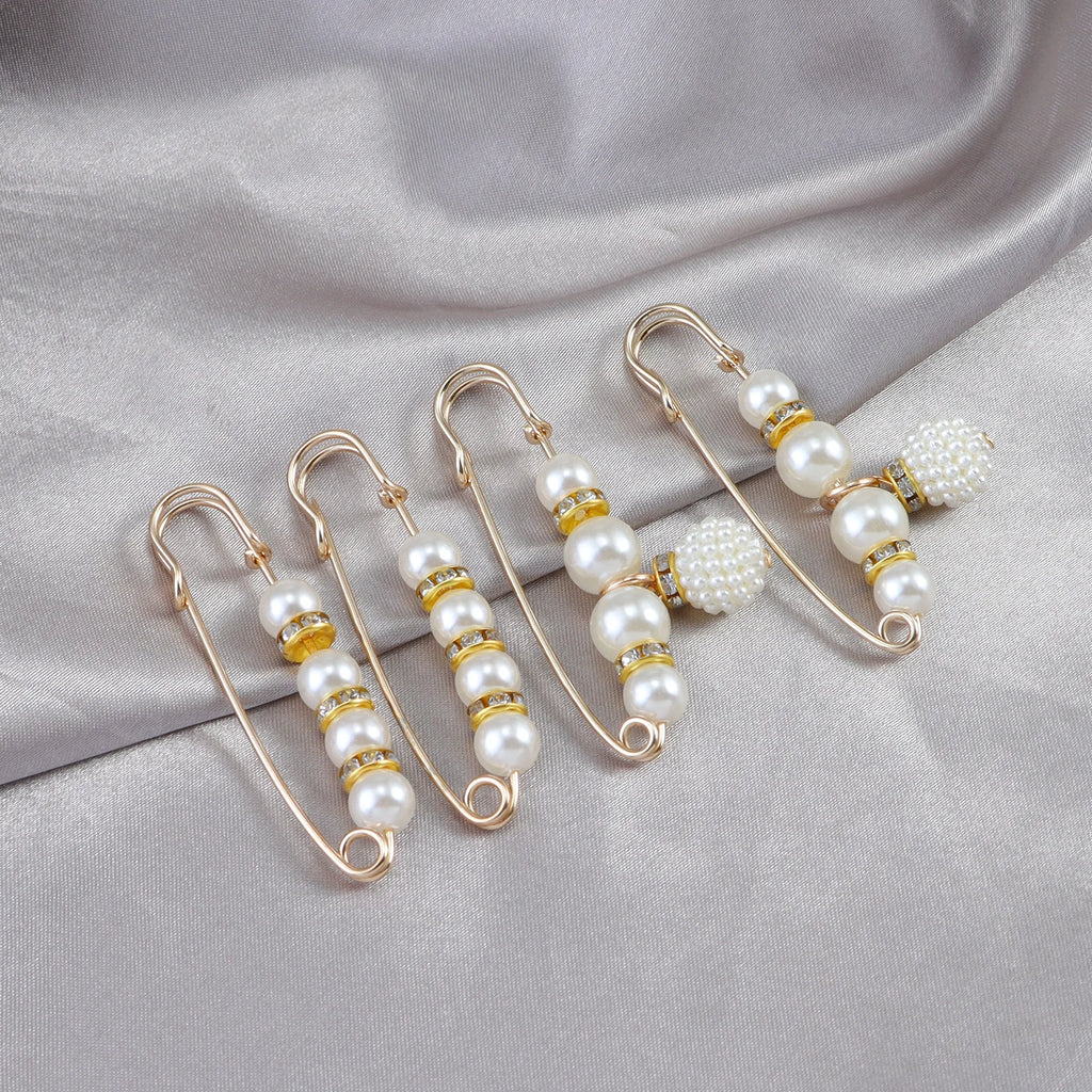 Kpop Gold Brooch Set – Fashion Safety Pins for Women