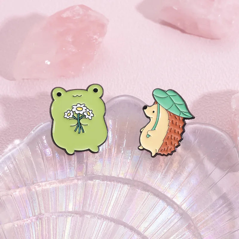 Frog, Rabbit & Duck Pins – Cute Animal Badges