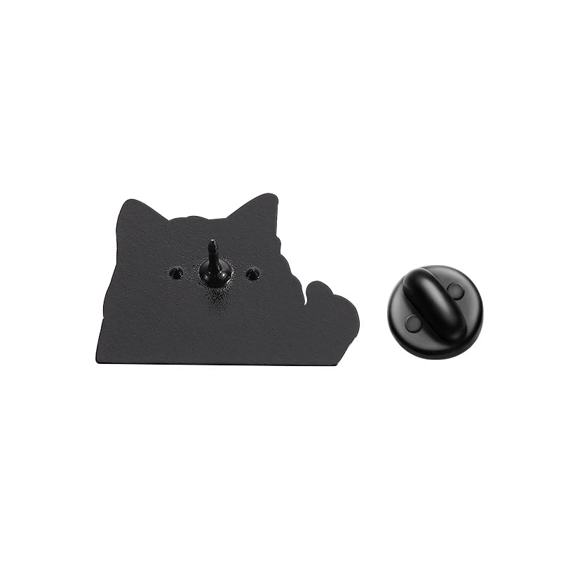 Crying Cat Thumbs Up Enamel Pin