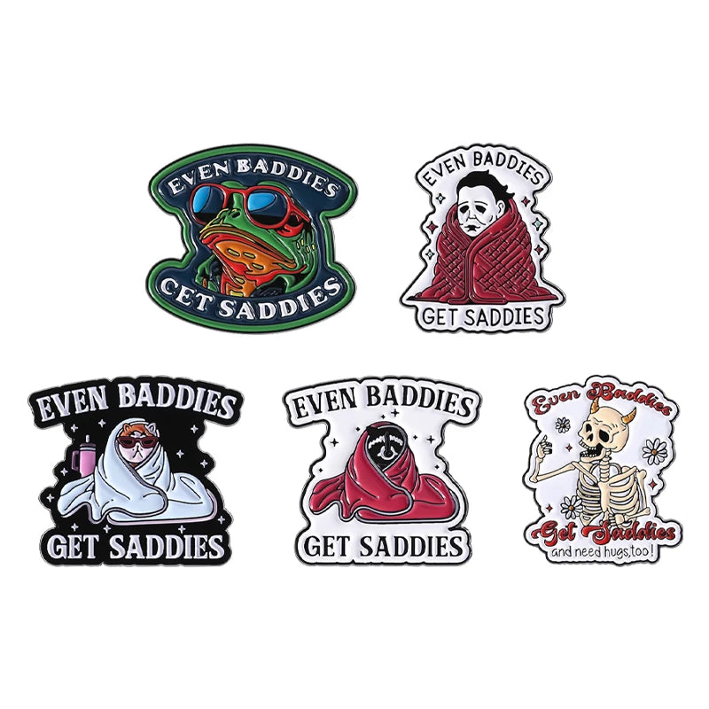 Cute Animal Enamel Pin Set (3–5pcs) – Cat & Capybara Brooches