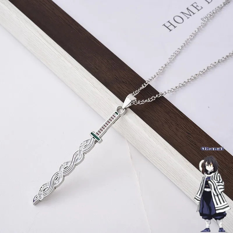 Demon Slayer Necklace – Kimetsu no Yaiba Enamel Pendant Choker Cosplay Jewelry