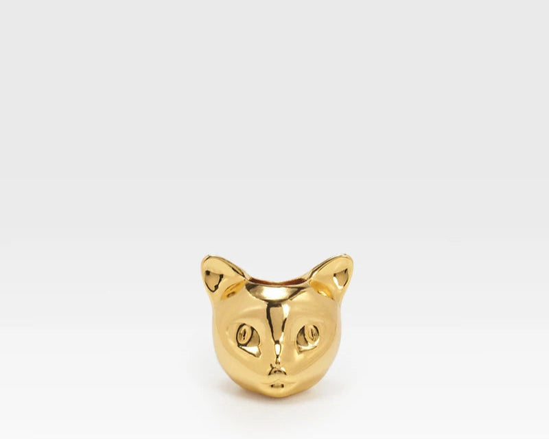 Versatile Cat-Shaped Leather Keychain & Bag Decoration