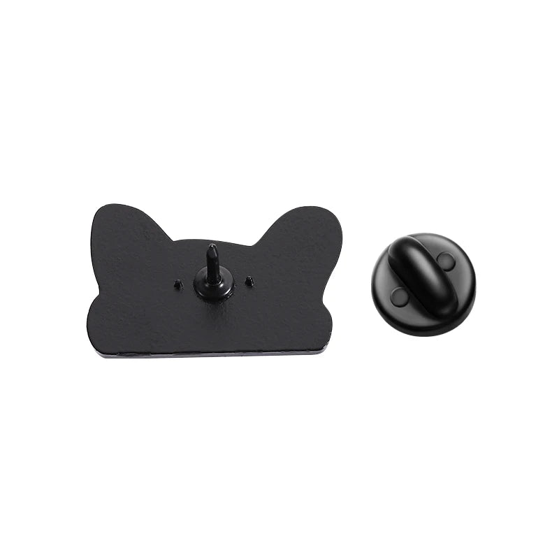 Peeking Black Cat Enamel Pin