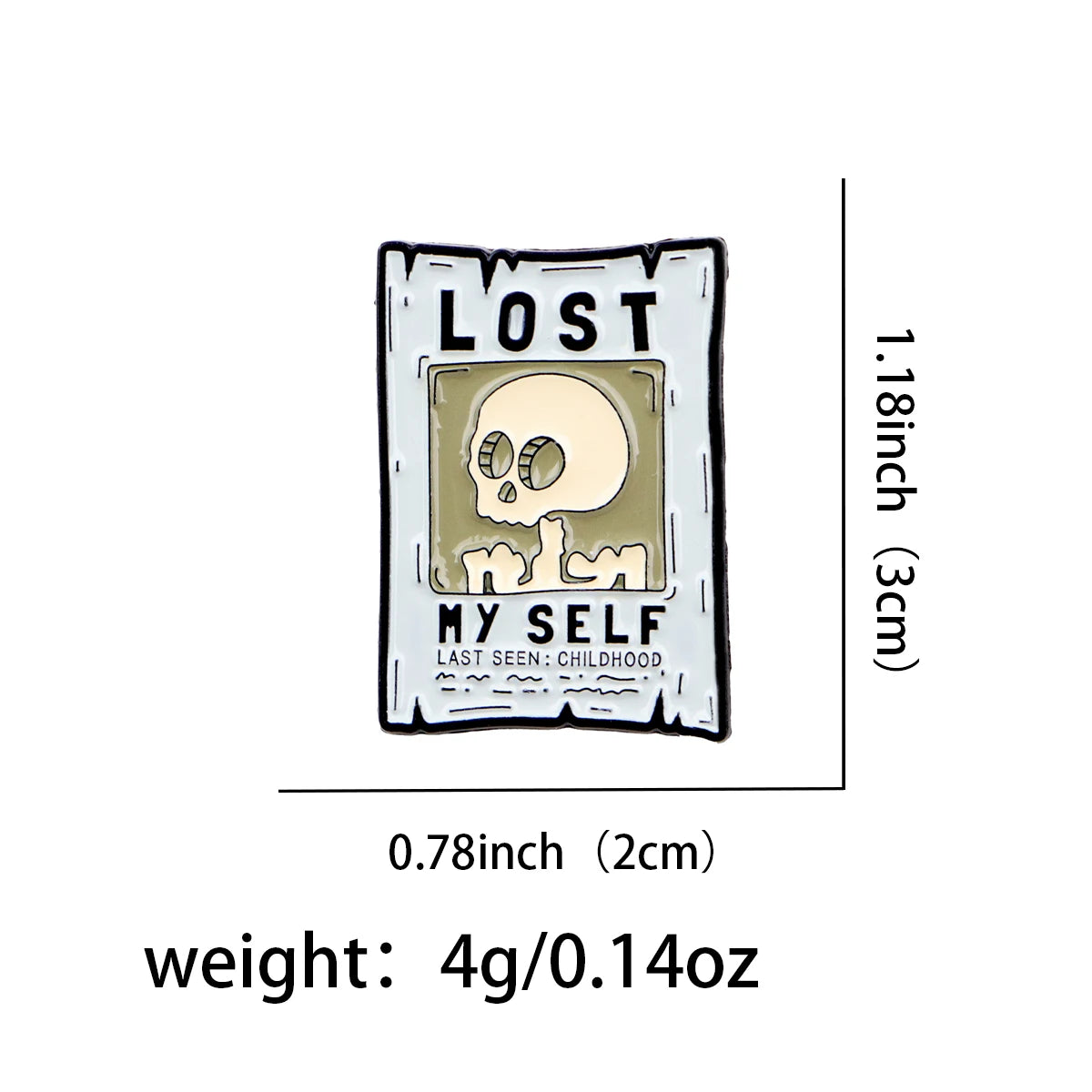 Skeleton Art Enamel Pin – Cartoon Skull Brooch