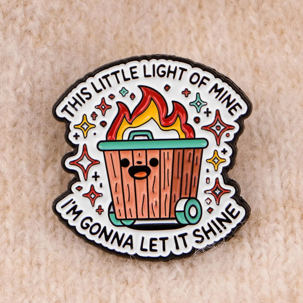 Funny Cat Enamel Pin – Quote Badge Gift