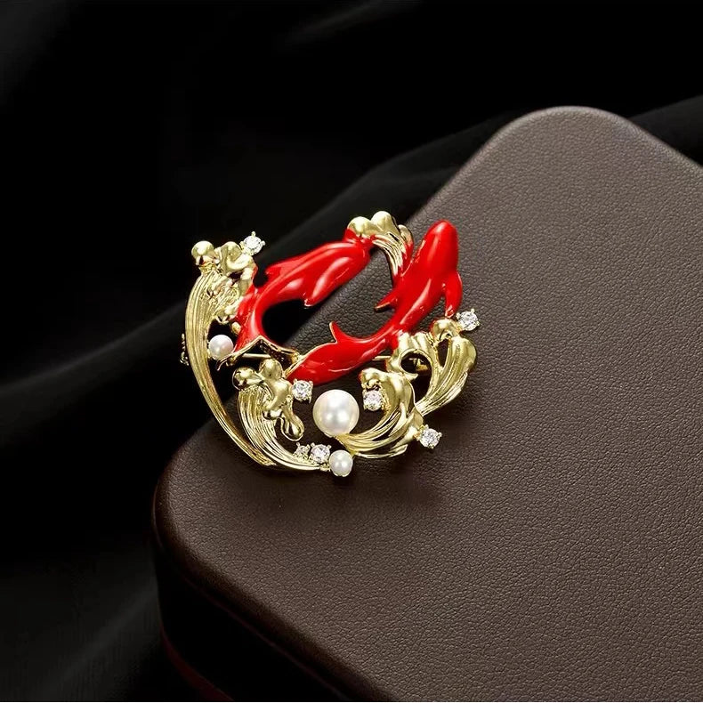 Blue Enamel Butterfly Brooch