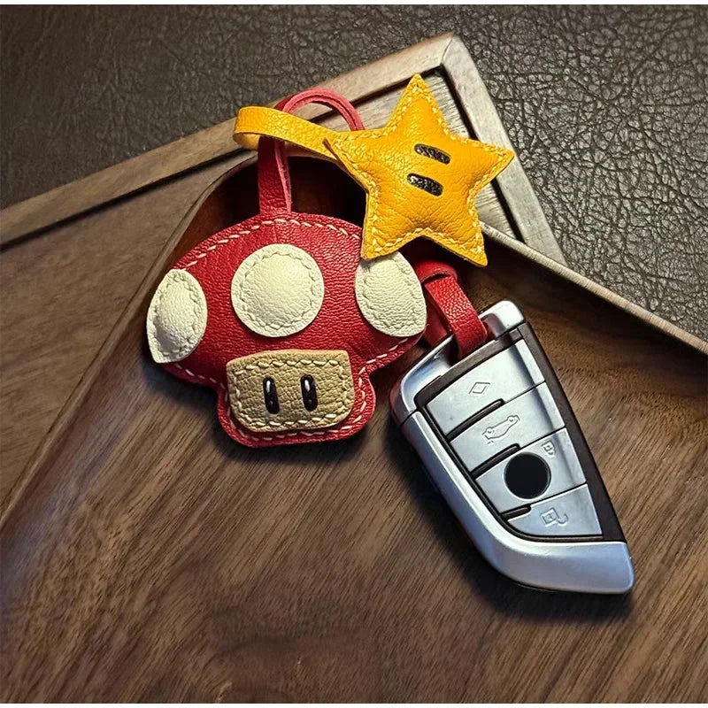 Exquisite Leather Bag Charm – Scarecrow Design