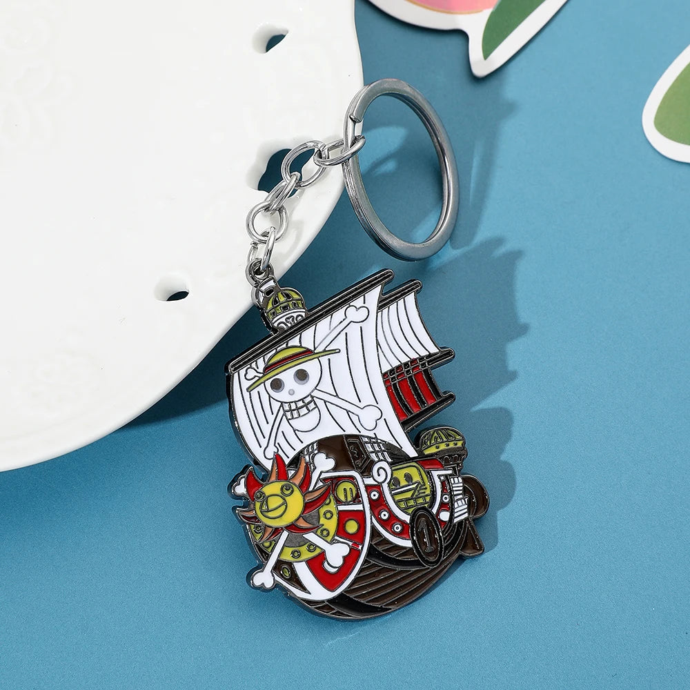 One Piece Luffy Pirate Keychain – Anime Metal Pendant Bag Charm Gift for Fans