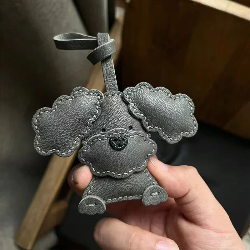 Exquisite Leather Bag Charm – Scarecrow Design