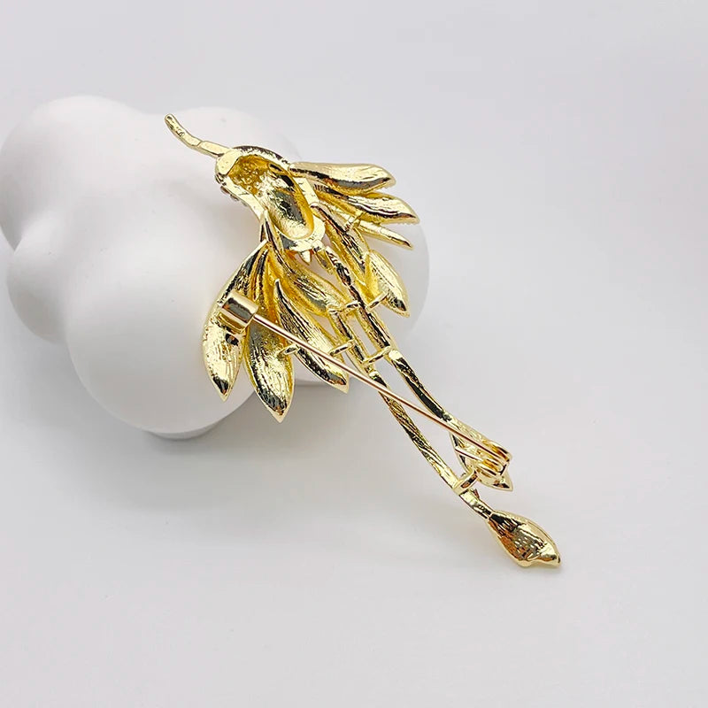 Blue Enamel Butterfly Brooch