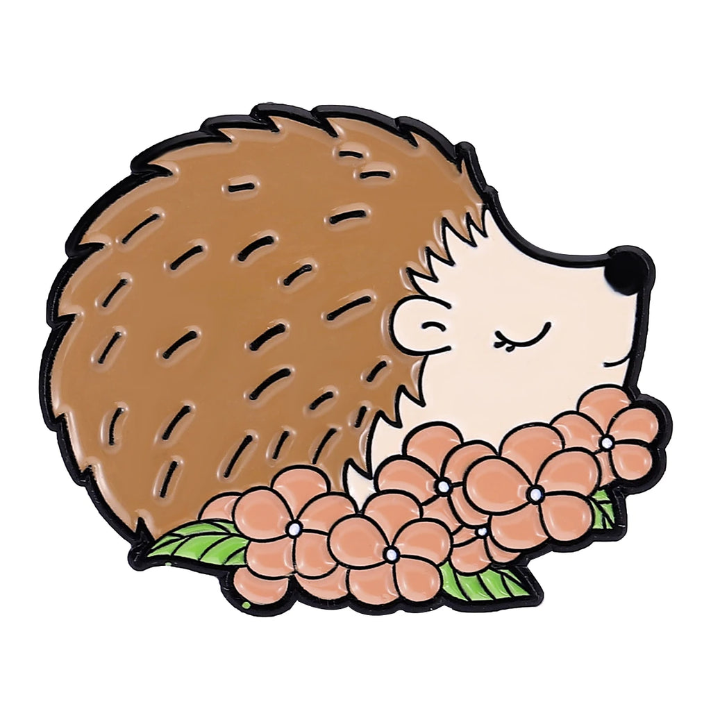 Nature-Inspired Enamel Pins – Hedgehog, Cat & Frog
