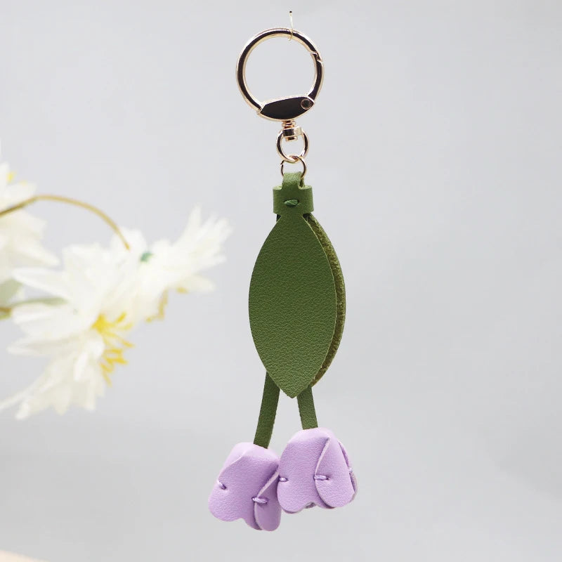 “She Blooms” Tulip Keychain