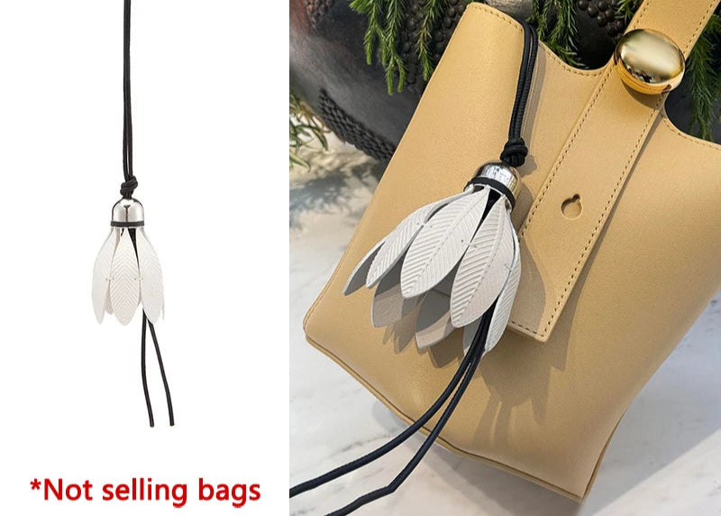 White Badminton Keychain – Luxury Bag Accessory