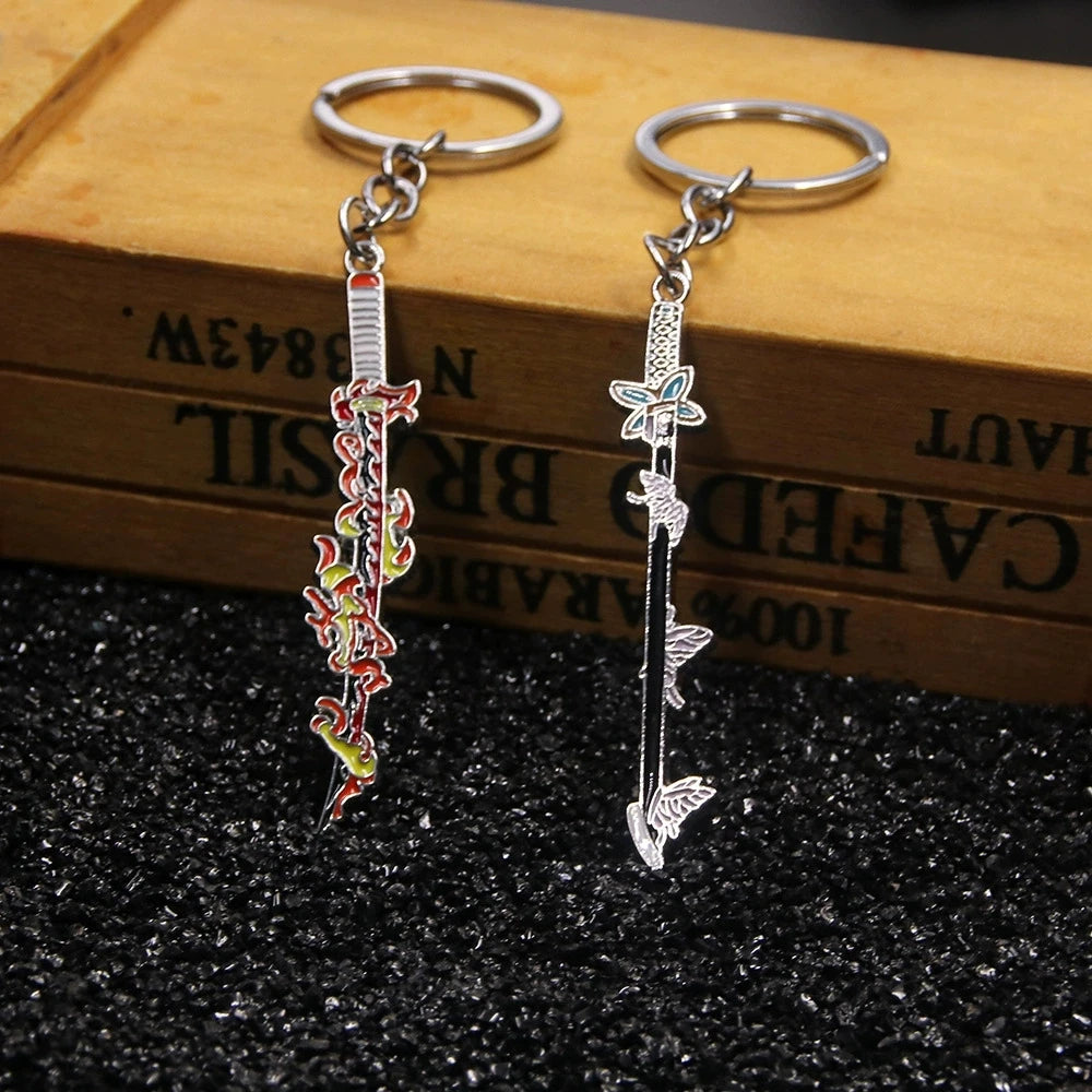 Demon Slayer Sword Keychains – Mini Japanese Katana Collection Anime Souvenir Gifts