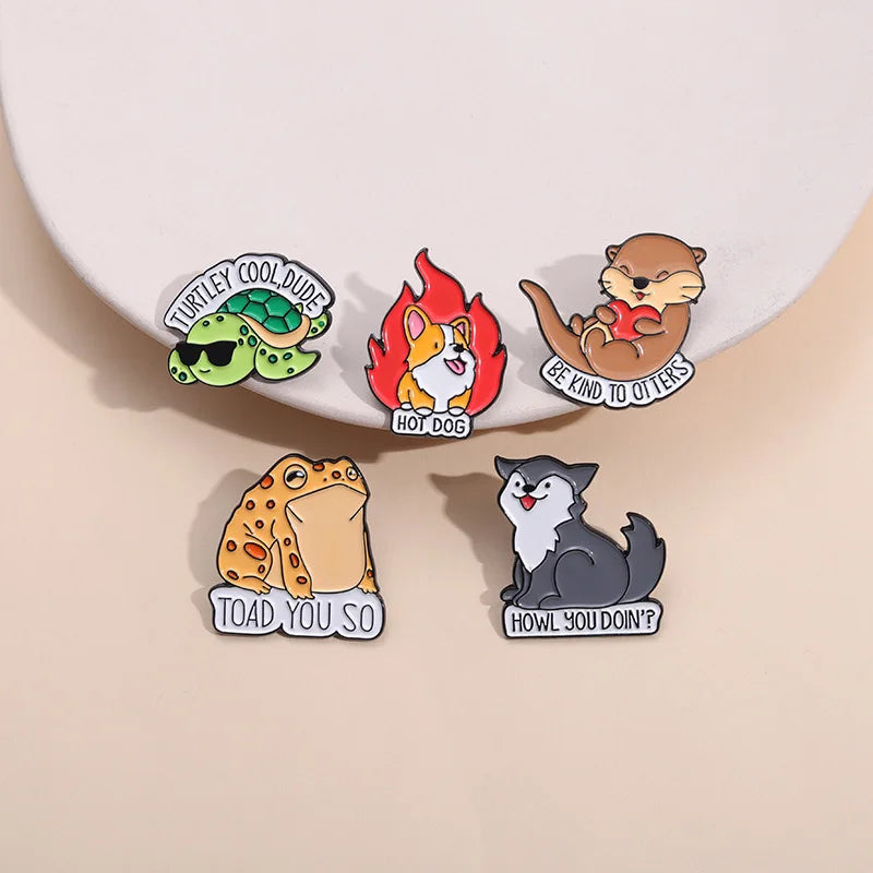 Frog, Rabbit & Duck Pins – Cute Animal Badges
