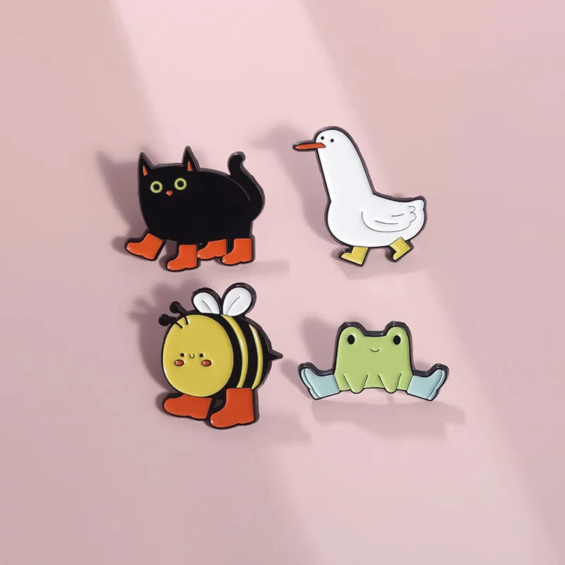 Frog, Rabbit & Duck Pins – Cute Animal Badges