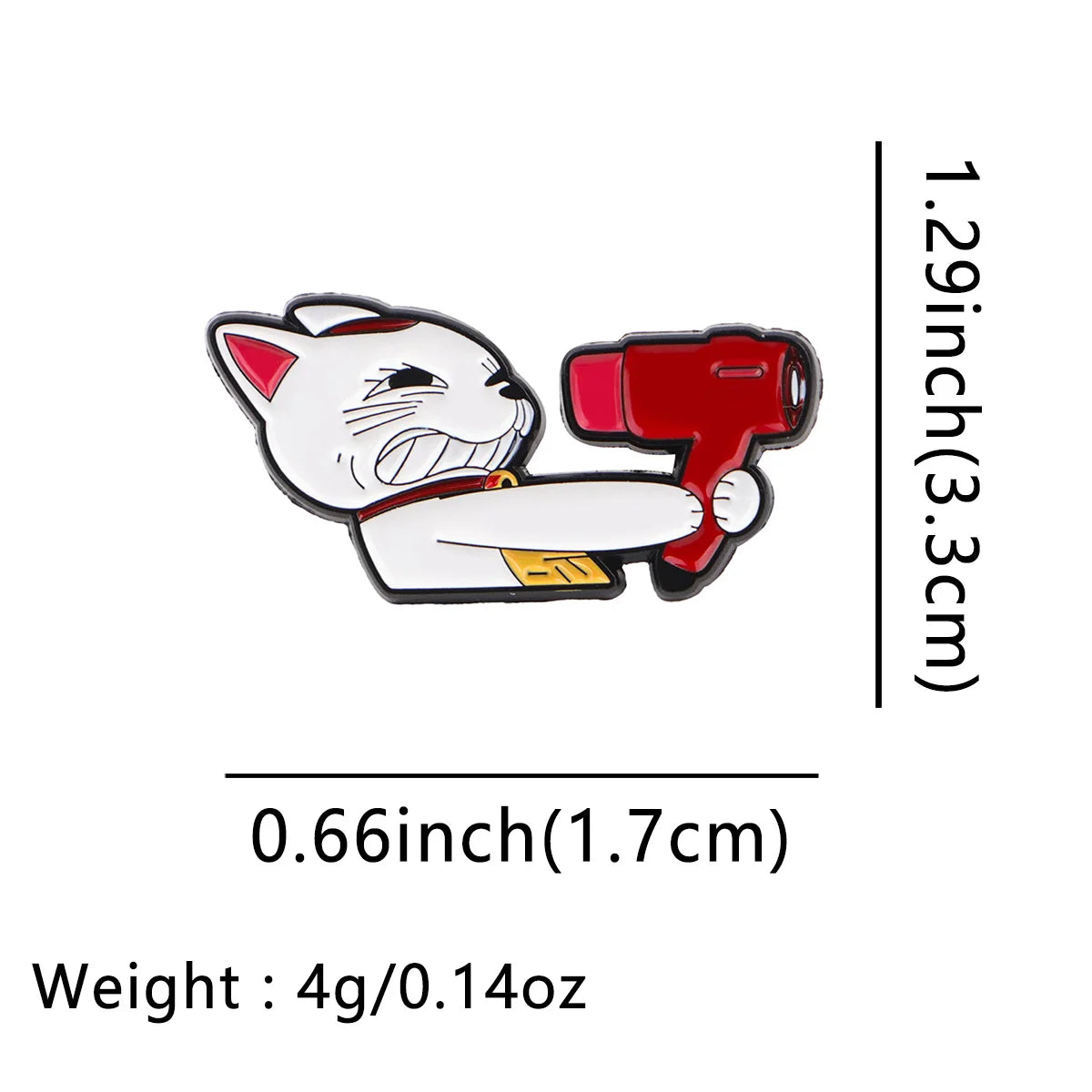 Adorable Cat Pin – Anime Brooch for Backpack & Clothes