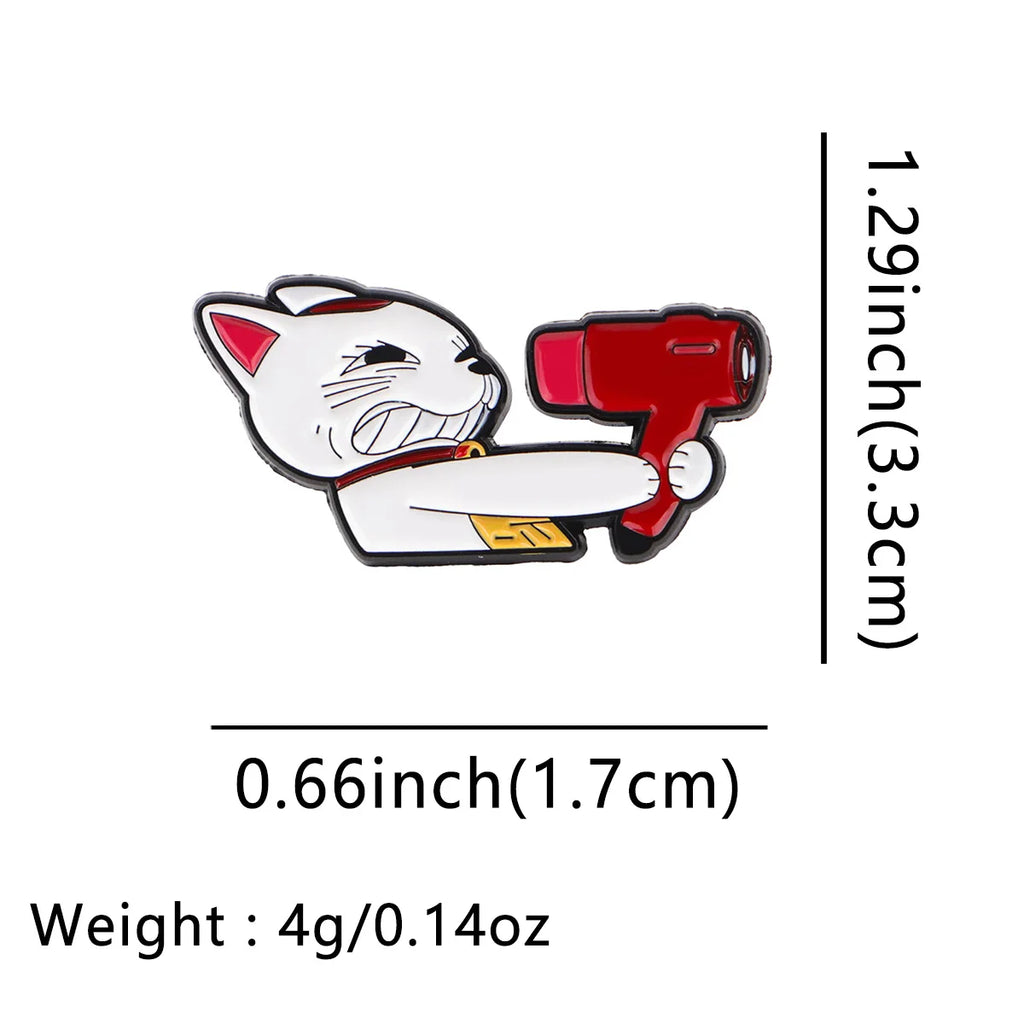 Adorable Cat Pin – Anime Brooch for Backpack & Clothes