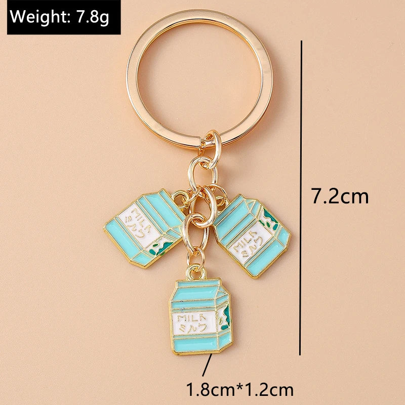 Red Wine Keychain – Cute Enamel Key Ring for Handbags