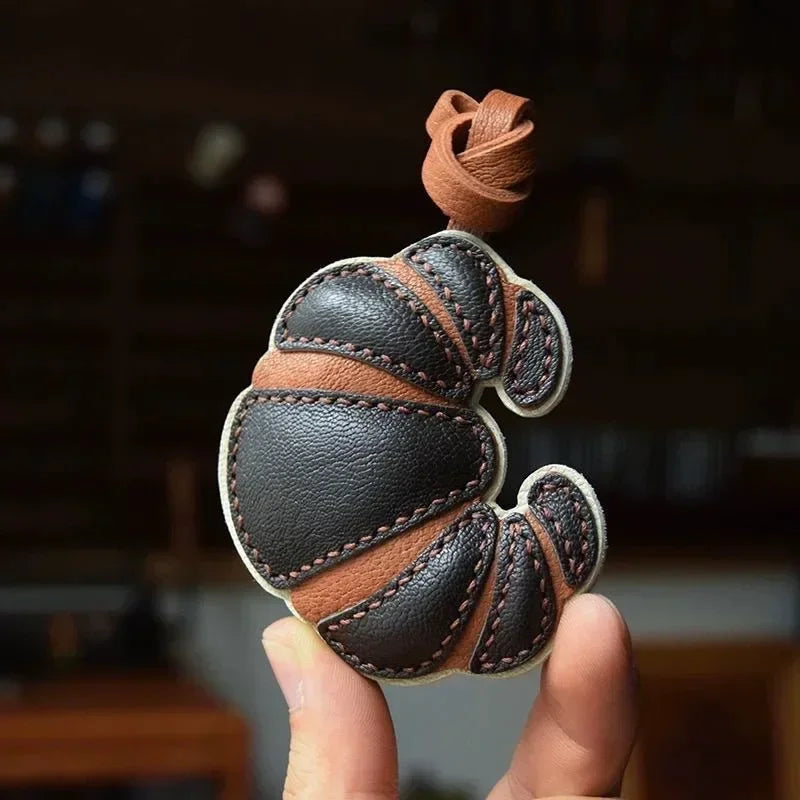 Exquisite Leather Bag Charm – Scarecrow Design