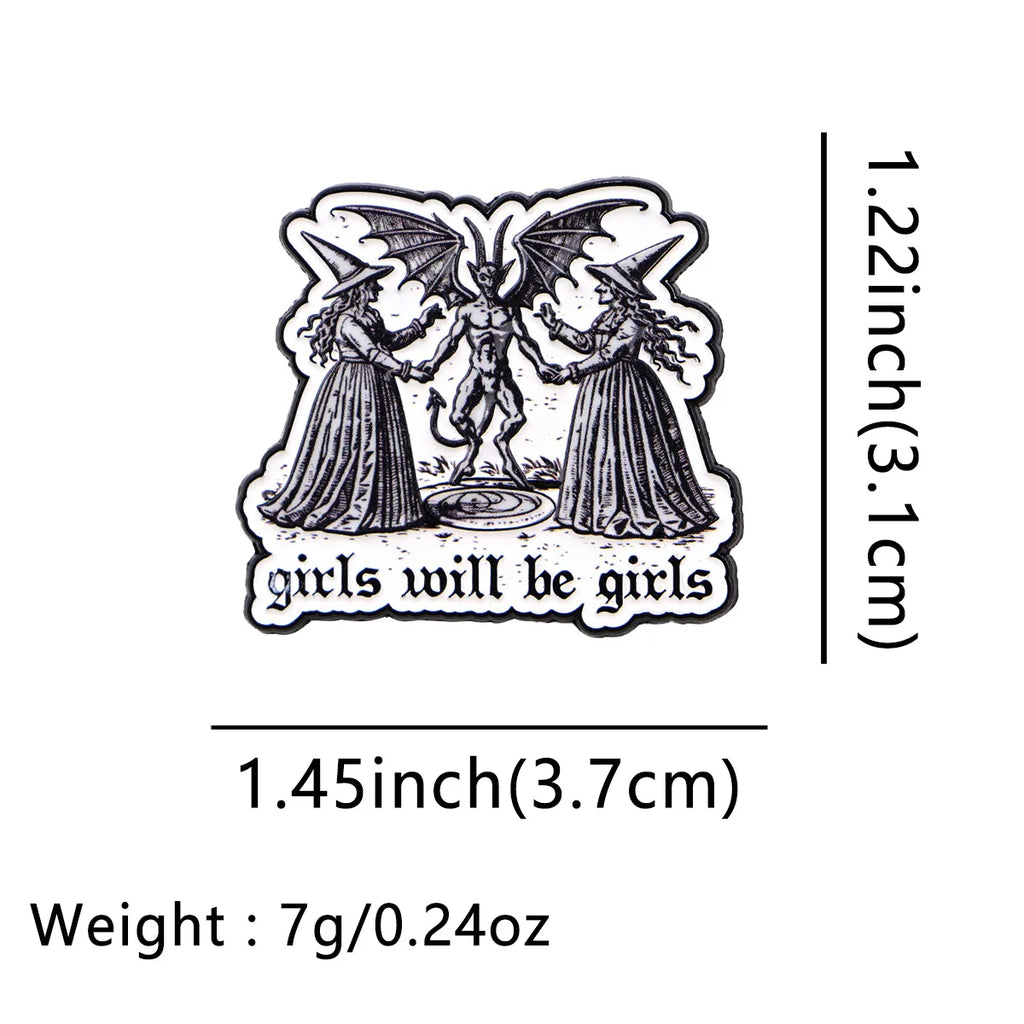 Feminist Witch Enamel Pin – Funny Brooch Badge