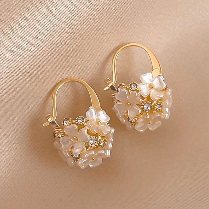 Romantic Flower Ball Earrings