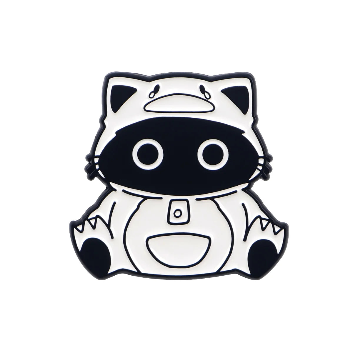 Cute Black Cat Enamel Pin – Witchy Halloween Brooch