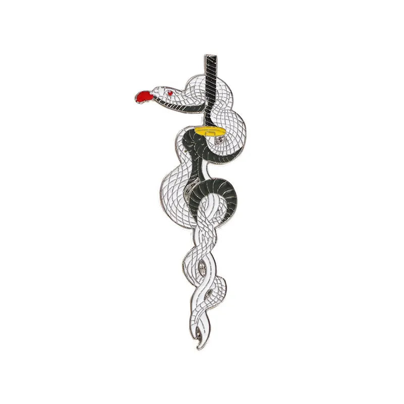 Demon Slayer Nichirin Sword Enamel Pin – Sea Wave, Fire, Butterfly & Snake Designs