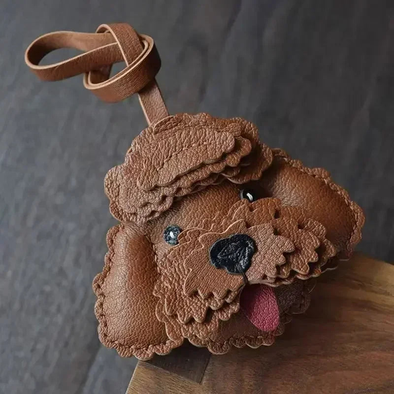 Exquisite Leather Bag Charm – Scarecrow Design